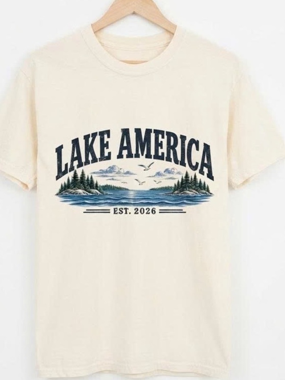 Cream Lake America Graphic Tee - Men's Short Sleeve